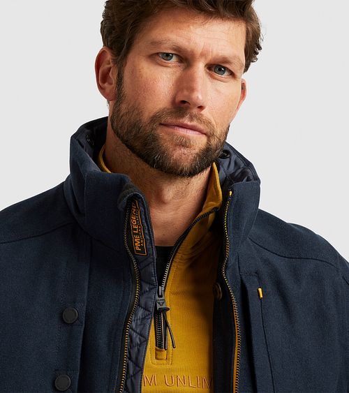 PME Legend Jakke Snowpack Wool 5.0 Navy Model / Detail
