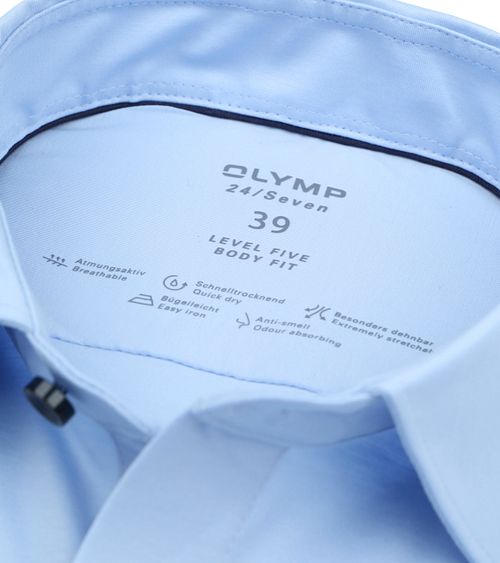 OLYMP Kortærmet Skjorte Niveau 5 24/Seven Lyseblå Product / Detail