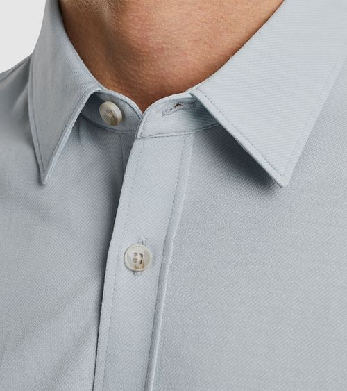 Cast Iron Skjorte Twill Jersey Lyseblå Model / Detail