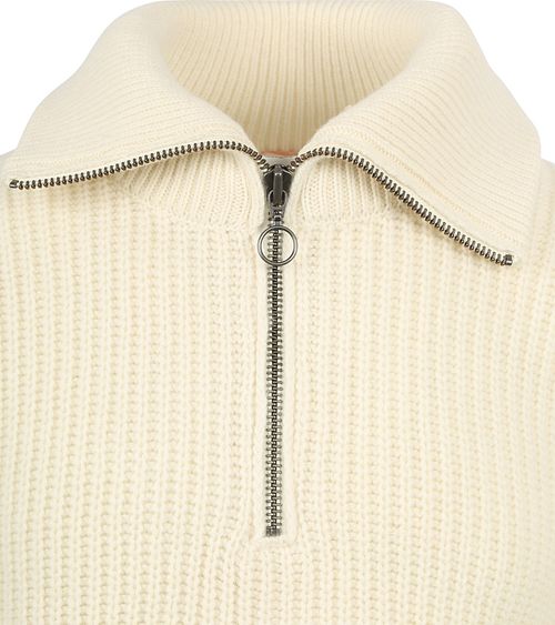 Armor-Lux Camionneur Half Zip Pull Laine Ecru Product / Detail