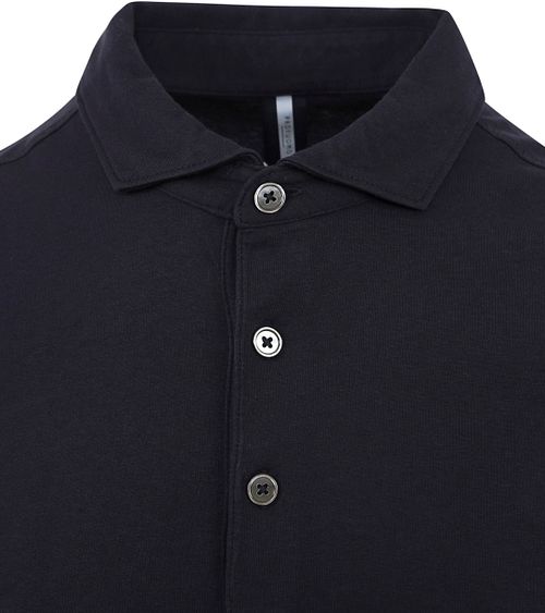 Profuomo Longsleeve Polo Navy Melange Product / Detail