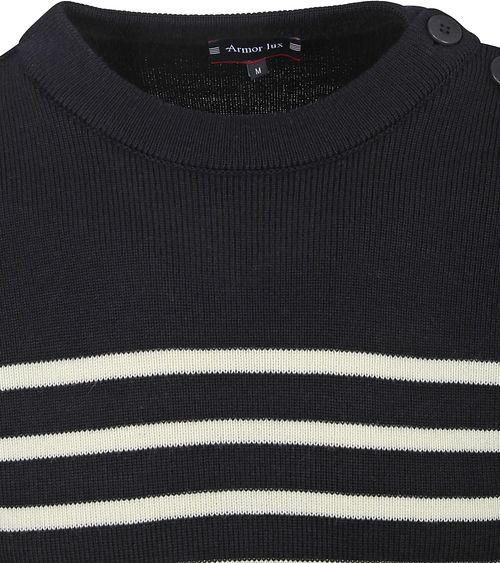 Armor-Lux Paimpol Pull laine rayé marine Product / Detail
