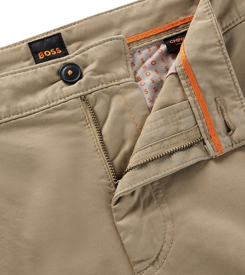 Chino in satin BOSS beige Product / Detail