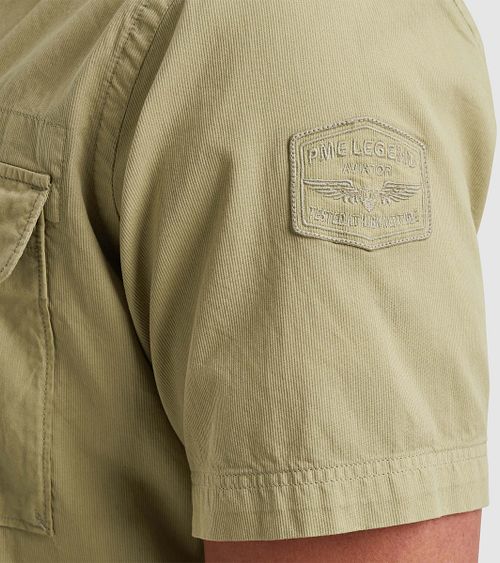 Camicia a maniche corte PME Legend Bedford verde Model / Detail