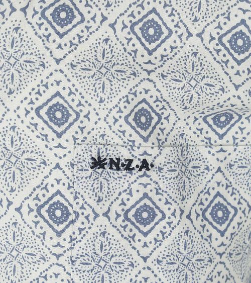 Camicia NZA Karson in misto lino blu Product / Detail