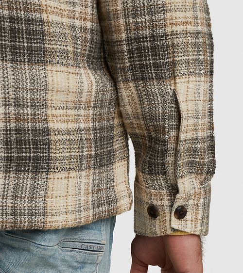 Cast Iron Overshirt Karos Grün Model / Detail