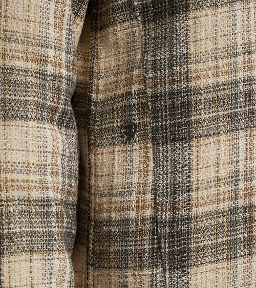 Cast Iron Overshirt Ruit Groen Model / Detail