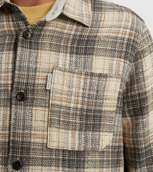 Cast Iron Overshirt w zieloną kratę Model / Detail