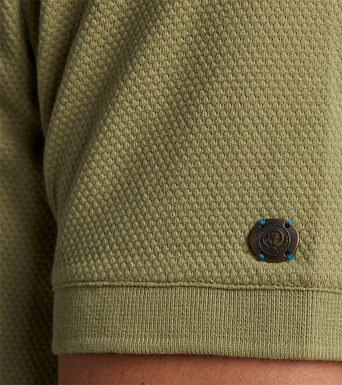 Cast Iron Poloshirt Groen Model / Detail