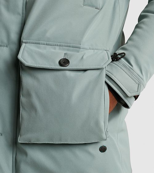 Cast Iron Ramture Jacket Light Blue Model / Detail