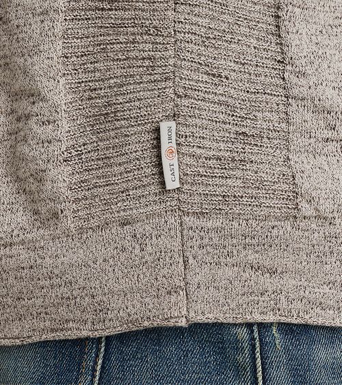 Cast Iron Rollkragenpullover Melange Grau Model / Detail