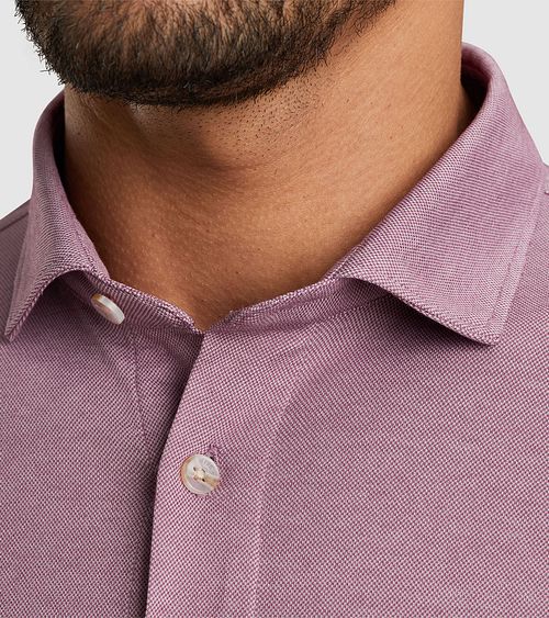 Cast Iron skjorte i jerseypiqué, mauve Model / Detail