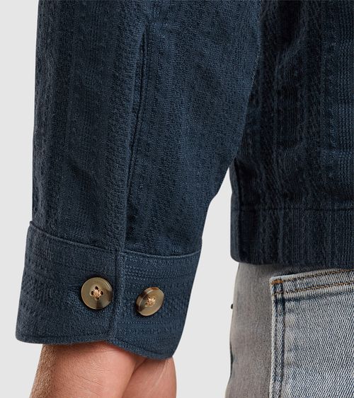 Cast Iron Skjorte Jakkeskjorte Maritim Stripet Marineblå Model / Detail