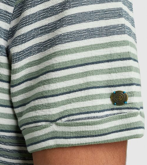 Cast Iron T-shirt Rayé Bleu-Vert Product / Detail