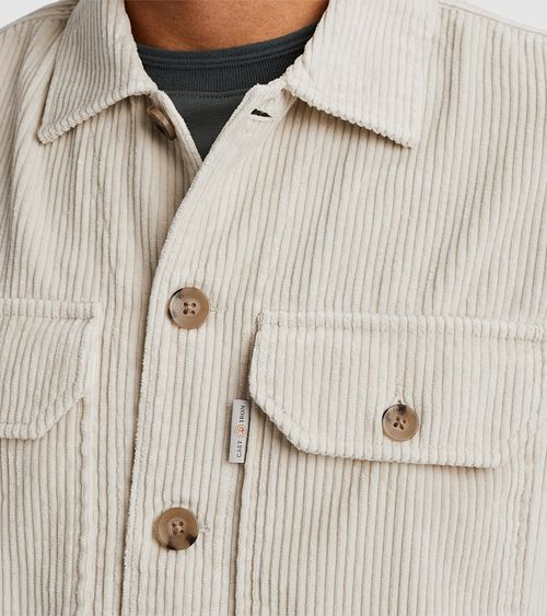 Cast Iron Overshirt Corduroy Ecru Model / Detail