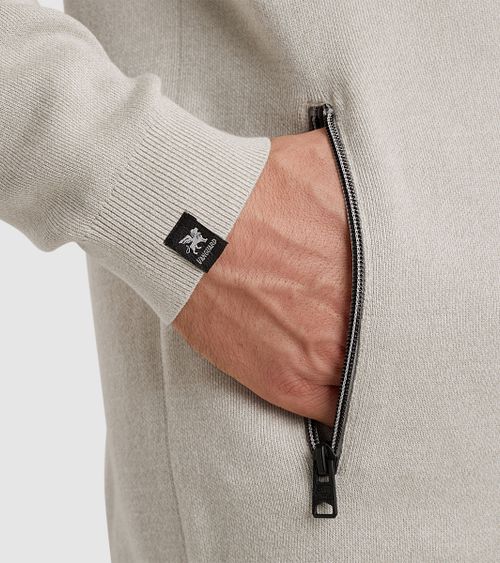 Chaleco Vanguard de mezcla de algodón y modal en beige Model / Detail
