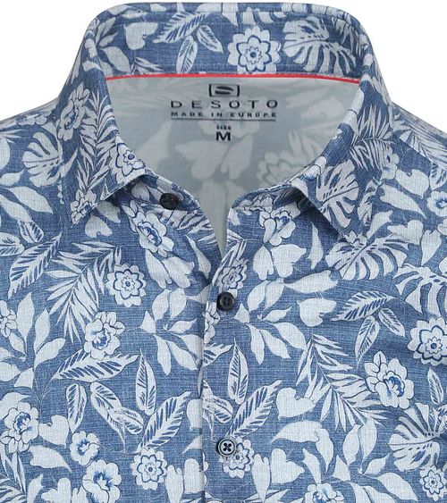 Desoto Hemd Denim Bloem Blauw Product / Detail