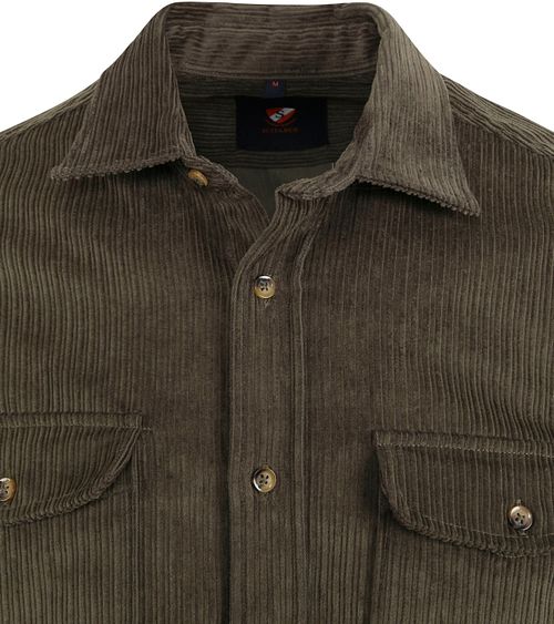 Suitable Overshirt Corduroy Donkergroen Product / Detail