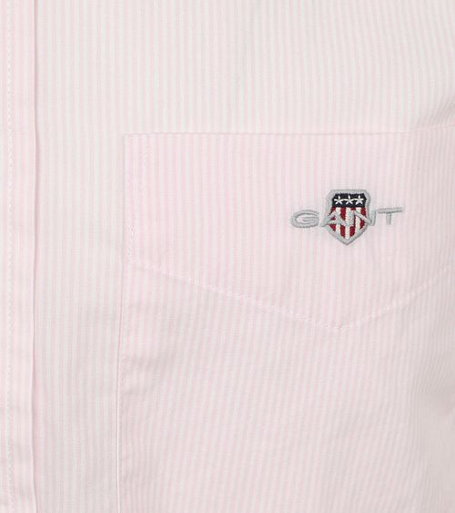 Gant Poplin Banker Hemd Streep Lichtroze Product / Detail