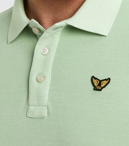 PME Legend Polo Piqué Garment Dye Ljusgrön Model / Detail