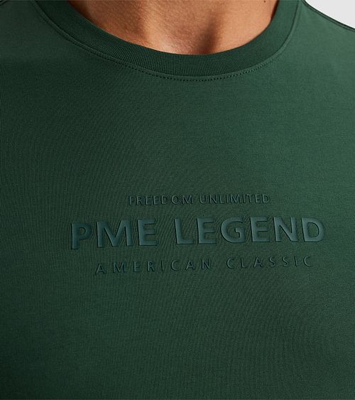 PME Legend Jersey T-Shirt Logo Grün Model / Detail