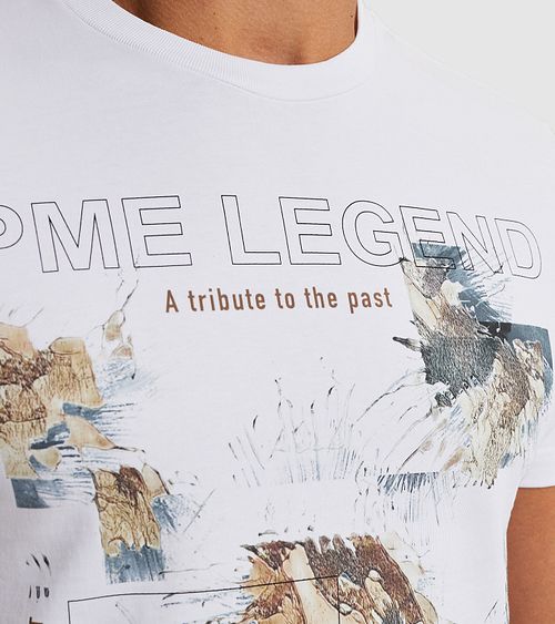 PME Legend Jersey T-shirt Logo Hvid Model / Detail