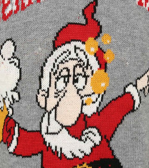 Jersey navideño Suitable multicolor gris con luces Product / Detail