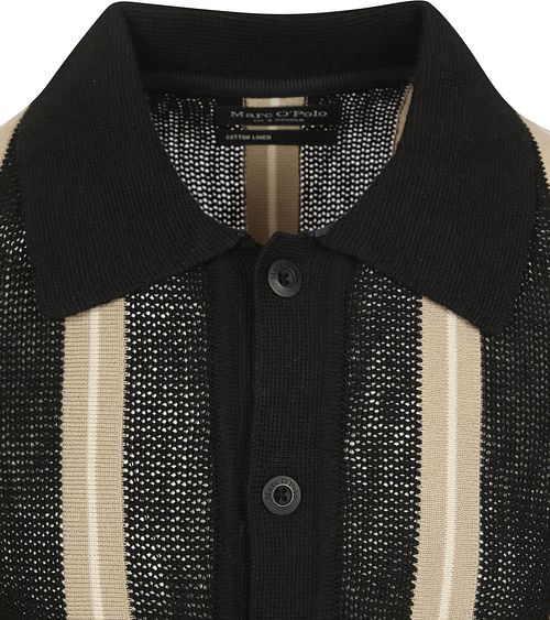 Marc O'Polo Knitted Crochet Hemd Short Sleeves Zwart Product / Detail