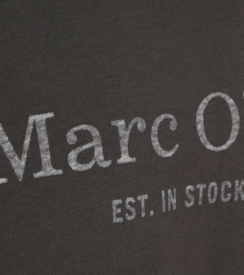Marc O'Polo T-shirt Logo Antraciet Product / Detail