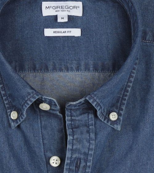 McGregor Overhemd Chambray Indigo Product / Detail
