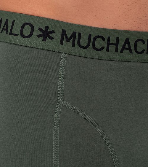 Muchachomalo Boxershorts 3-Pack Solid Grøn 582 Model / Detail
