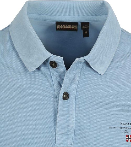 Napapijri Polo Elbas Chambray Blauw Product / Detail