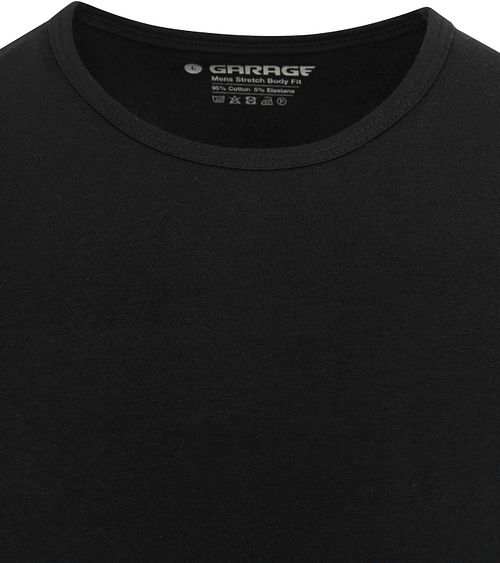 Garage Basic Stretch negro con cuello redondo Product / Detail