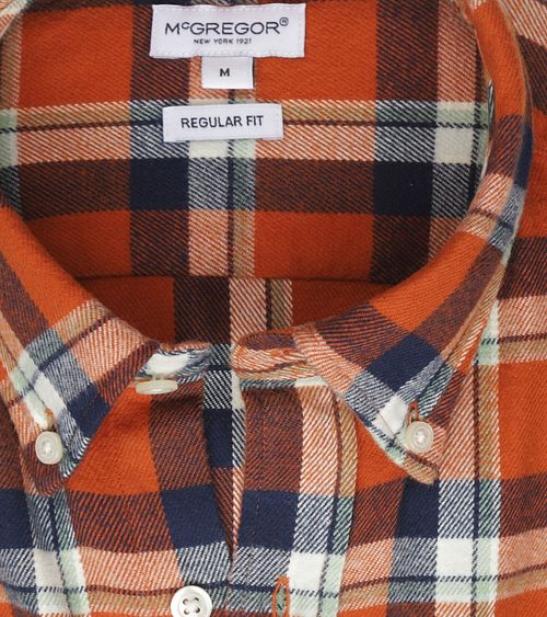 McGregor Overhemd Ruit Oranje Product / Detail