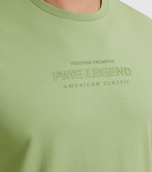 T-Shirt con logo PME Legend verde claro Model / Detail