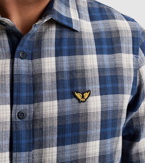 PME Legend Chemise A Carreaux Bleu Model / Detail