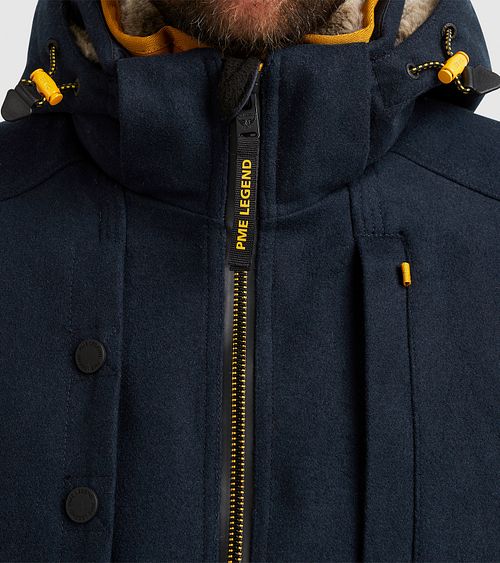 PME Legend Jacket Snowpack Wool 5.0 Navy Model / Detail