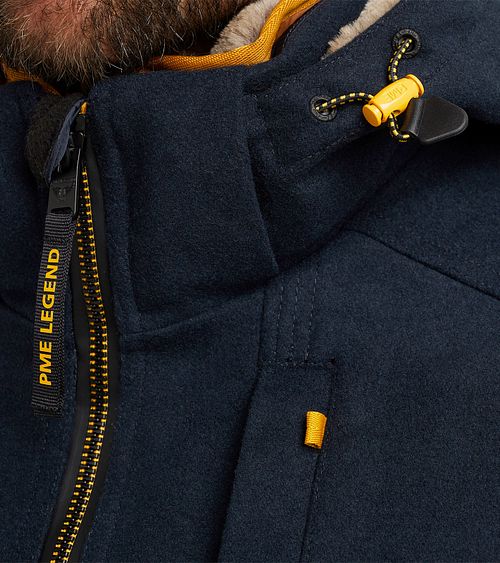 PME Legend Jacket Snowpack Wool 5.0 Navy Model / Detail
