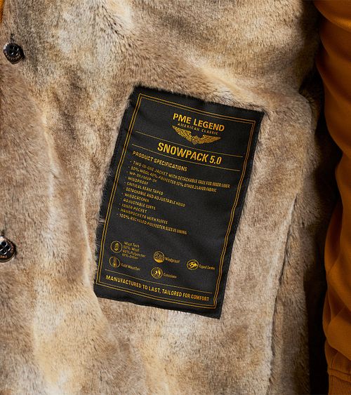 PME Legend Jacket Snowpack Wool 5.0 Navy Model / Detail