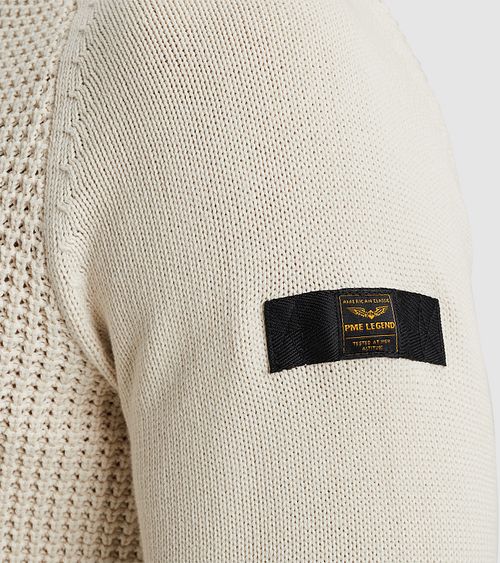 PME Legend Knitted Coltrui Ecru Model / Detail