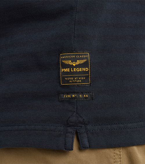 PME Legend Longsleeve Poloshirt Streifen Navy Product / Detail
