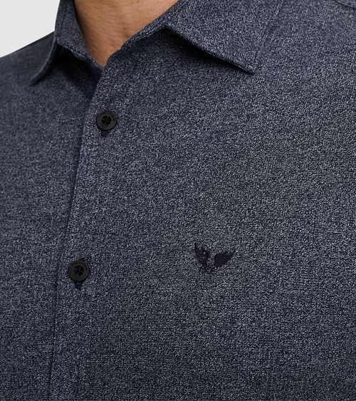 PME Legend Overhemd Melange Blauw Model / Detail