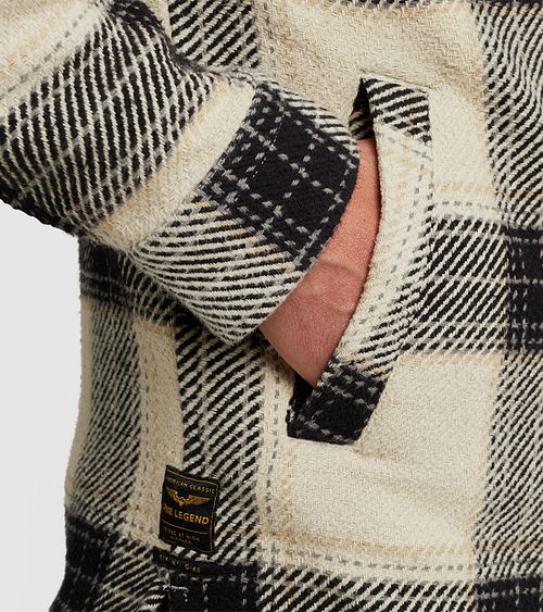 PME Legend Overshirt Heavy Yarn Ruiten Ecru Model / Detail