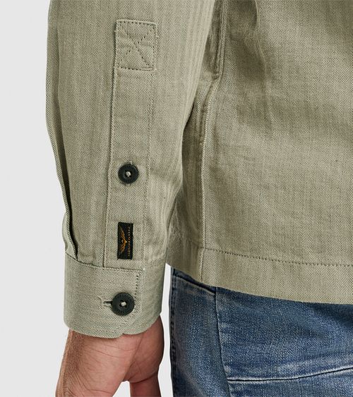 PME Legend Overshirt i Linned i Khaki Product / Detail