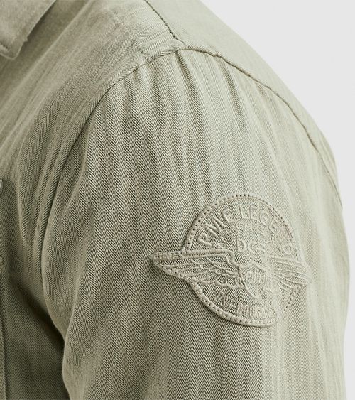 PME Legend Overshirt i Linned i Khaki Product / Detail