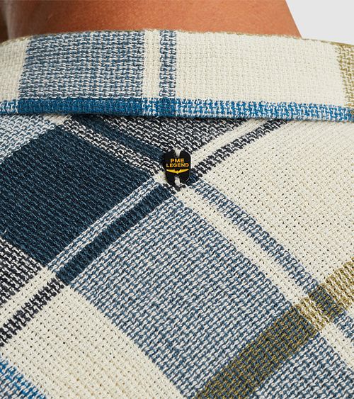 PME Legend Overshirt Ruiten Ecru Model / Detail