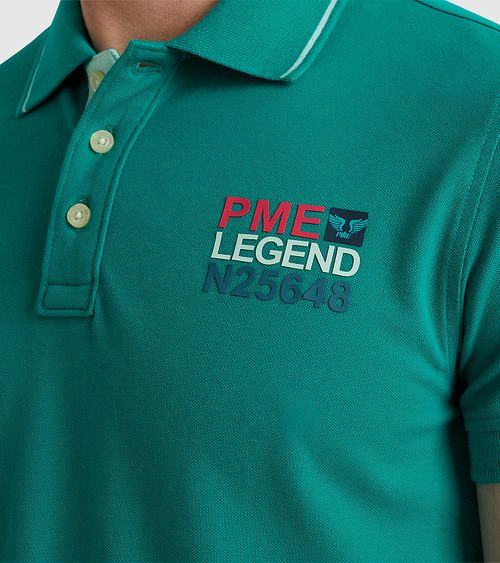 PME Legend Piké Polotröja med Logo Grön Model / Detail