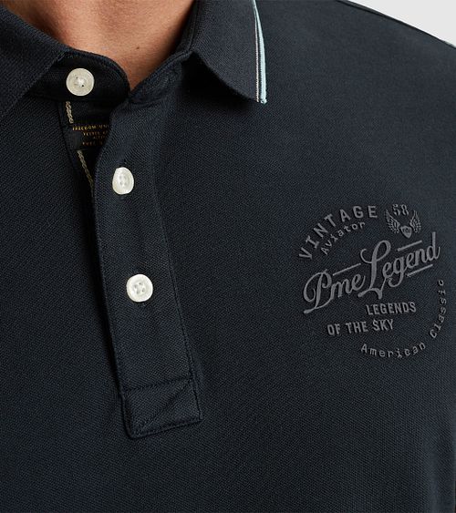 PME Legend Pikétröja med Logga i Navy Model / Detail