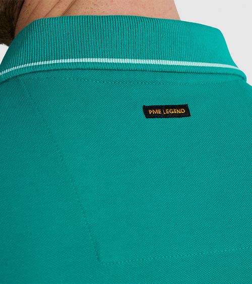 PME Legend Piqué Poloshirt Logo Grün Model / Detail