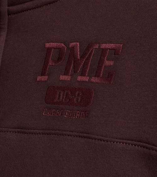 PME Legend Pull zippé à demi-bouton Bordeaux Model / Detail